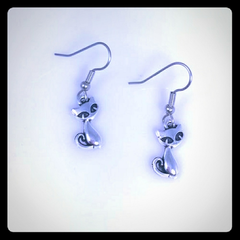 Handmade Kitty Cat Earrings